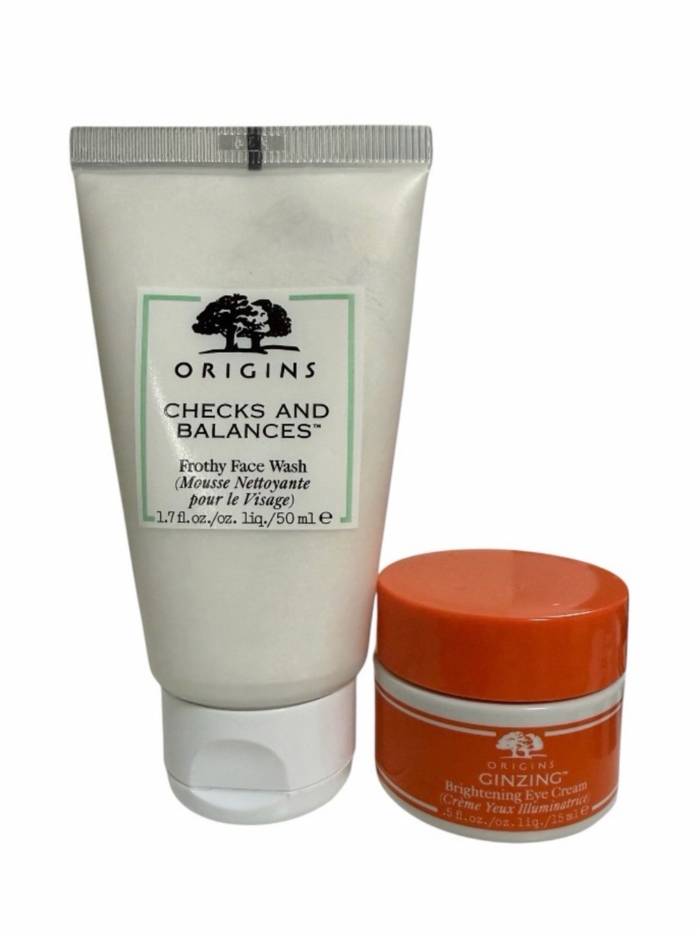 ORIGINS Frothy Face Wash and Eye Brightning Cream Shade Cool